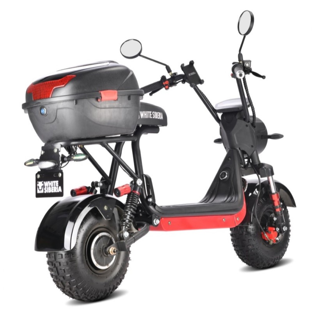 Электроскутер CityCoco WHITE SIBERIA MINI R 2.0 1200W (2022) BLACK 13