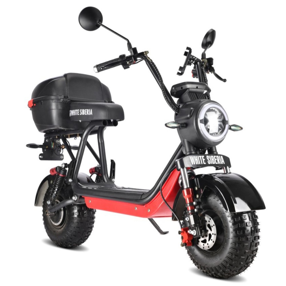 Электроскутер CityCoco WHITE SIBERIA MINI R 2.0 1200W (2022) BLACK 1