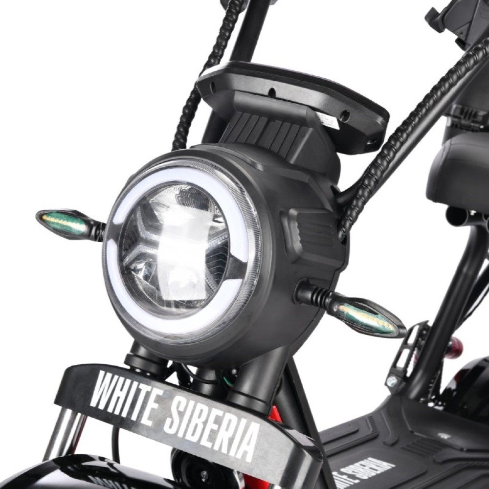 Электроскутер CityCoco WHITE SIBERIA MINI R 2.0 1200W (2022) BLACK 8
