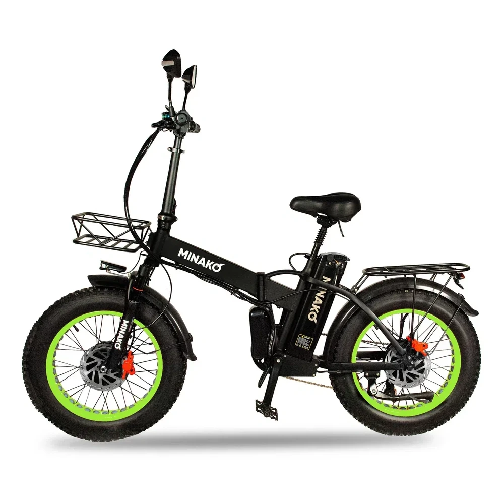 Электровелосипед Minako F10 Dual салатовый гидравлика 1